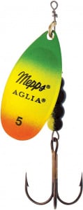 Mepps Aglia Fluoro Hot Tiger Spinners
