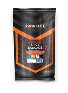 Sonubaits 3mm/4mm/6mm/8mm Spicy Sausage Halibut Pellets