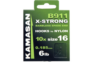 NEW KAMASAN B911 F1 Hooks to Nylon Barbless Spade 