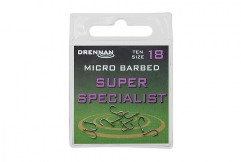 Drennan Super Specialist Micro Barbed Hooks - Poingdestres