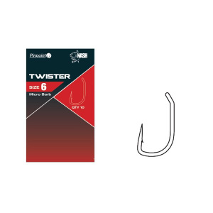 Nash Tackle Pinpoint Twister Long Shank Hooks - Poingdestres