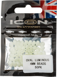 Leeda Icon 4mm Luminous Oval Beads