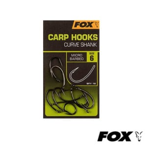 Fox Carp Hooks Curve Shank - Poingdestres Angling Centre