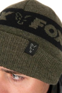 Fox Collection Beanie Hat - Green And Black