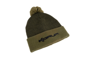 Korum Black & Olive Thermal Beanie Hat
