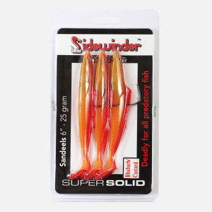 Sidewinder Super Solid Sandeel Lures - Poingdestres