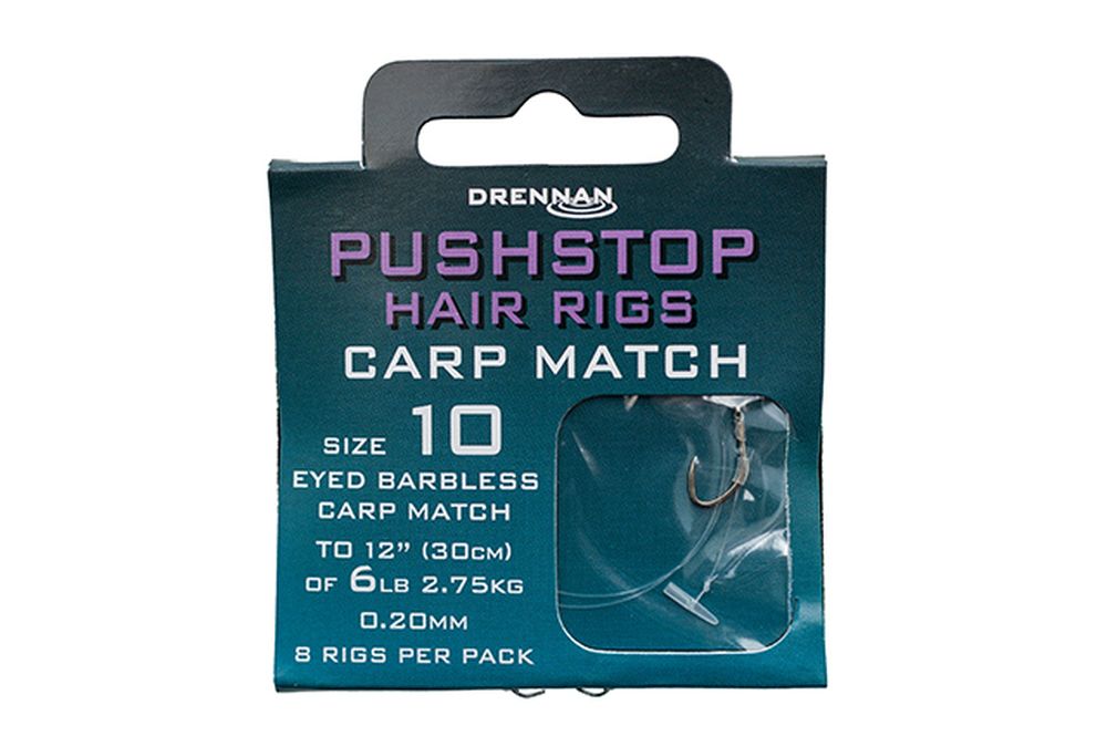 Drennan Carp Match Pushstop Hooks To Nylon - Poingdestres