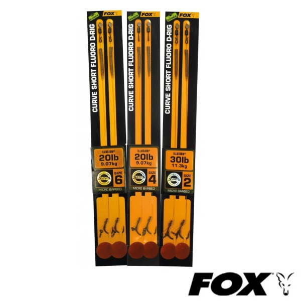 Fox Edges Curve Short Fluoro D-Rigs - Poingdestres Angling